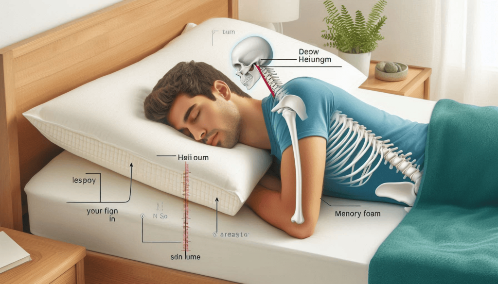 Best Pillow for Neck Pain Side Sleepers, Ideal pillow height and spinal alignment for side sleepers.